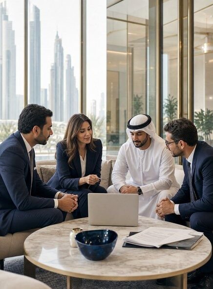 Biz Pulse advisors meeting with UAE entrepreneurs